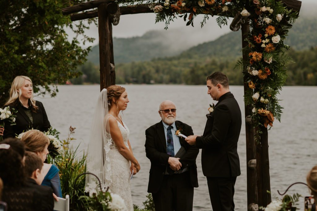A couple's ceremony during their destination wedding.